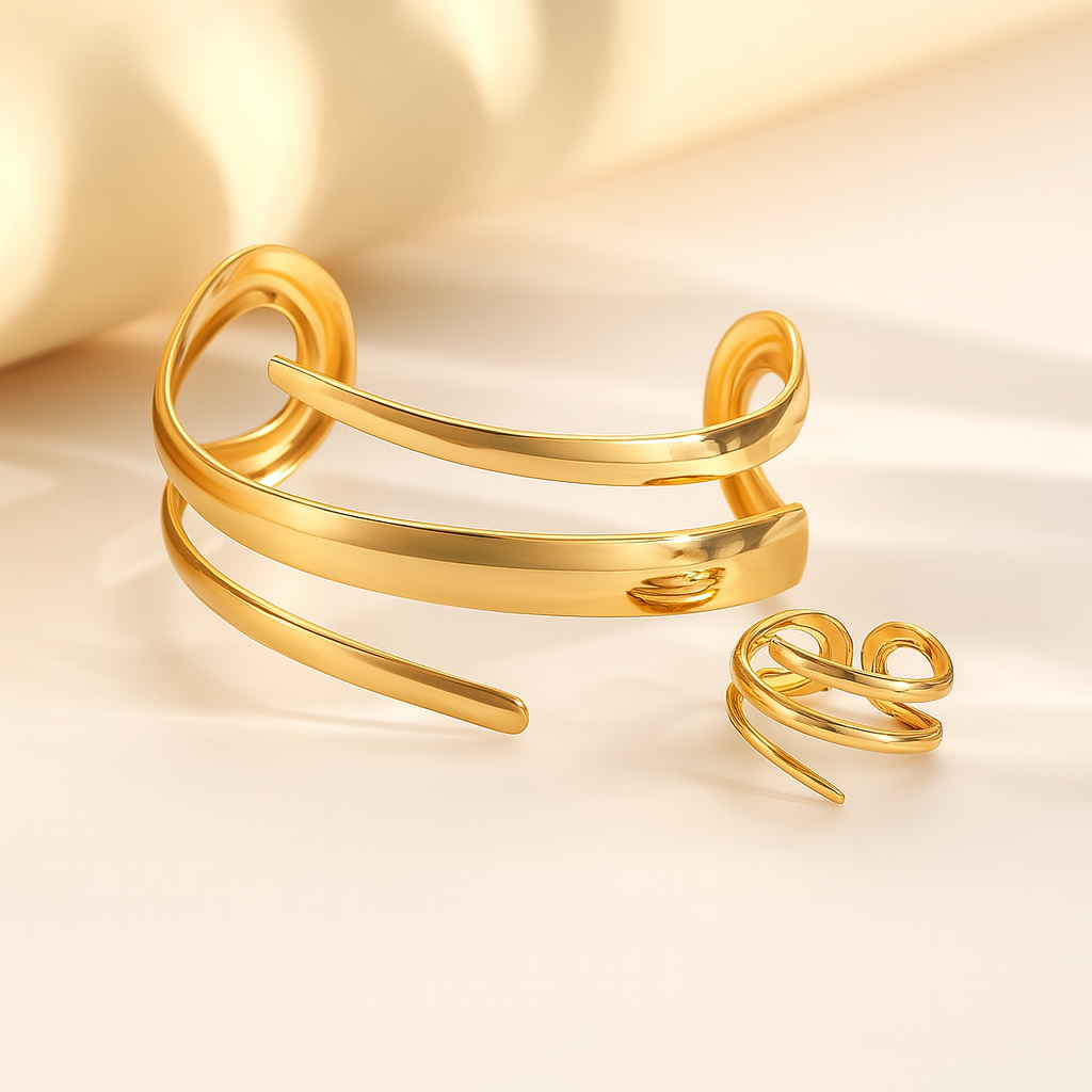 Bianca | Women's Wrap Bangle | Open Cuff · PNY