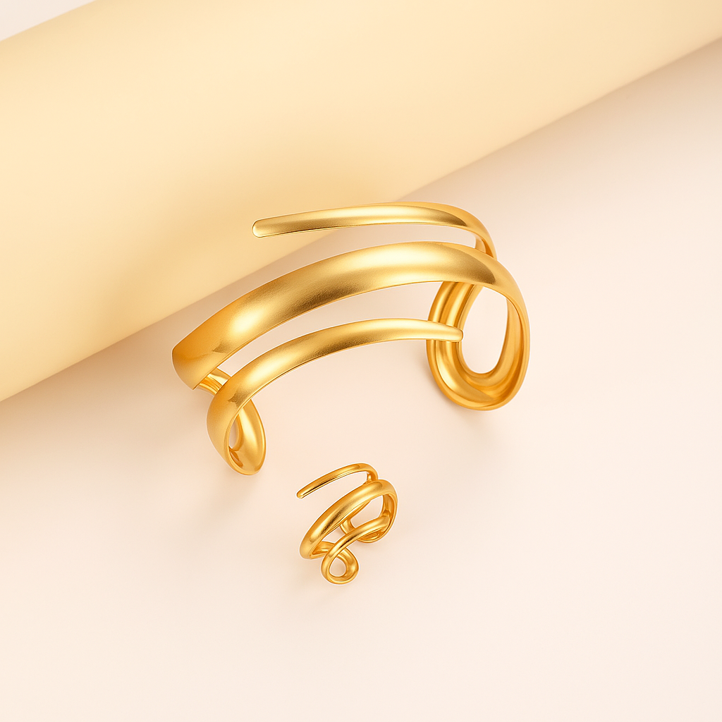 Bianca | Women's Wrap Bangle | Open Cuff · PNY