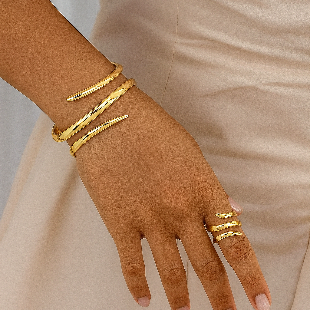 Bianca | Women's Wrap Bangle | Open Cuff · PNY