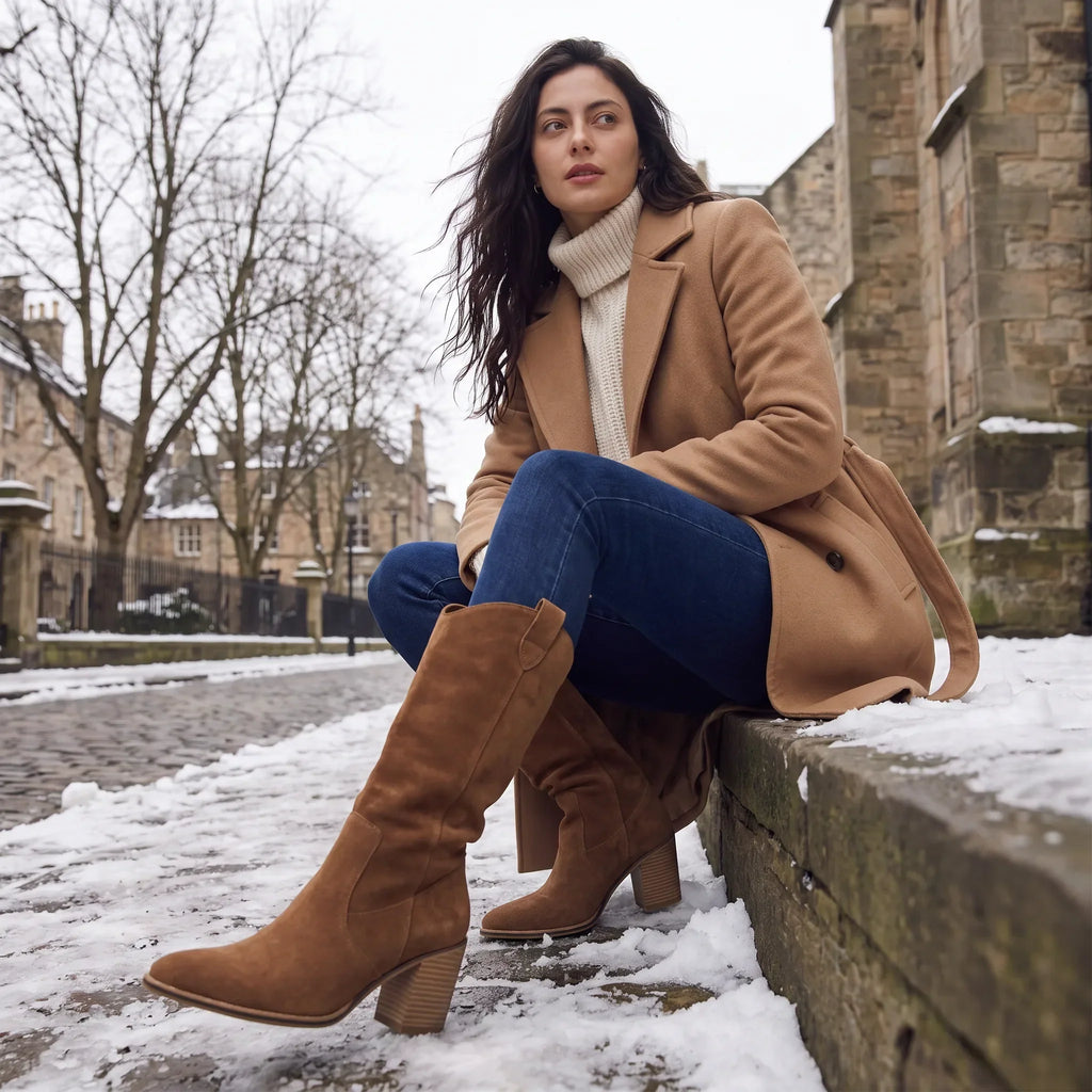 Camilla | Women's Knee-High Boots | Suede · PNY