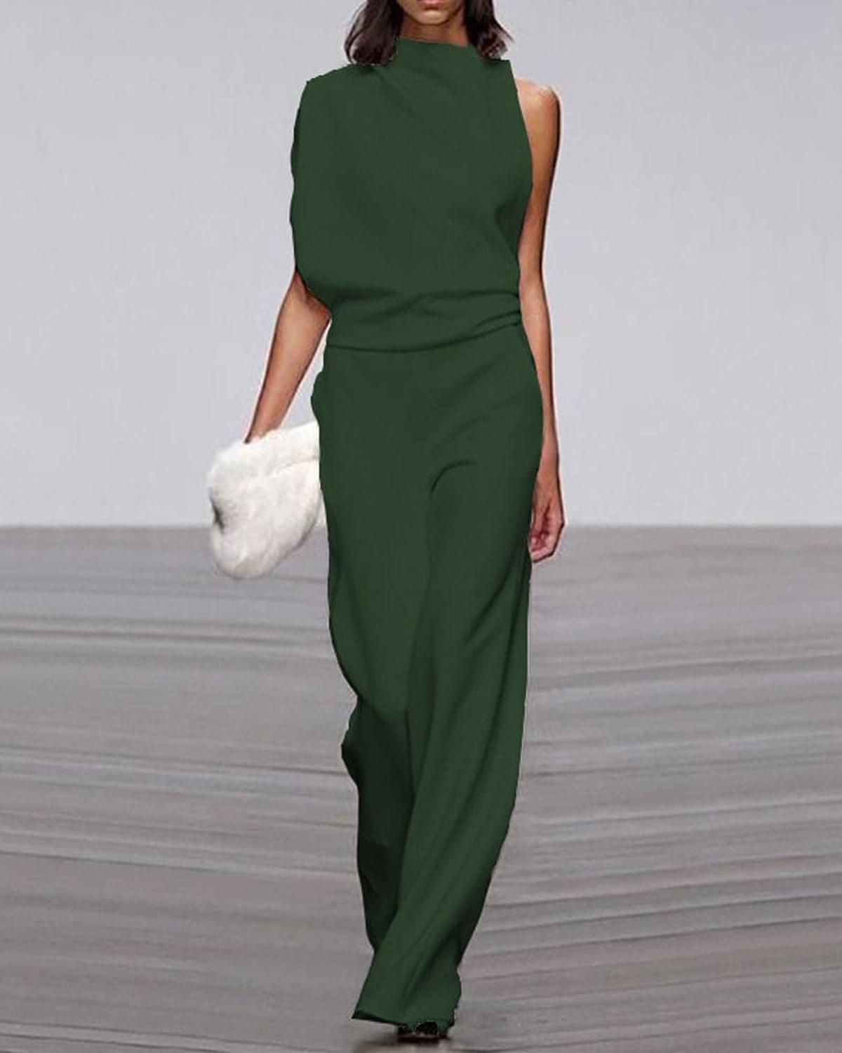 Camille | Women's One-Shoulder Jumpsuit | Wide-Leg · PNY