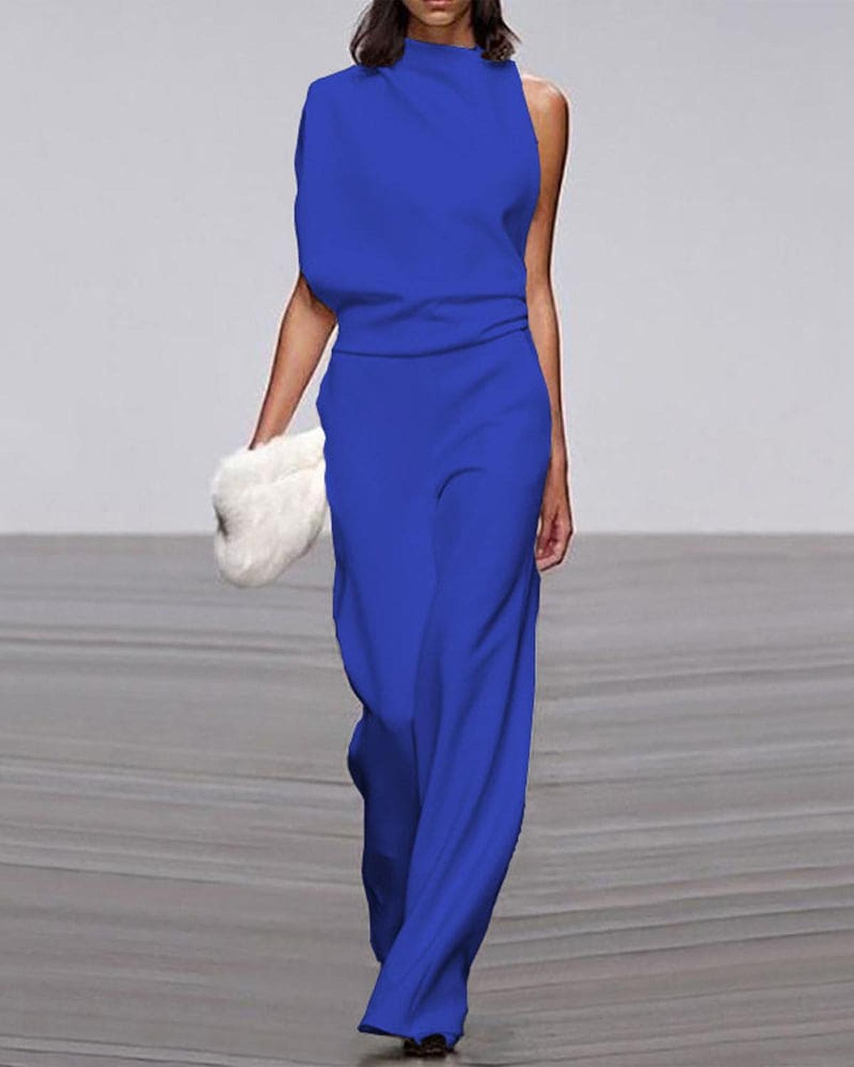 Camille | Women's One-Shoulder Jumpsuit | Wide-Leg · PNY