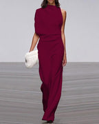 Camille | Women's One-Shoulder Jumpsuit | Wide-Leg · PNY
