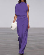 Camille | Women's One-Shoulder Jumpsuit | Wide-Leg · PNY