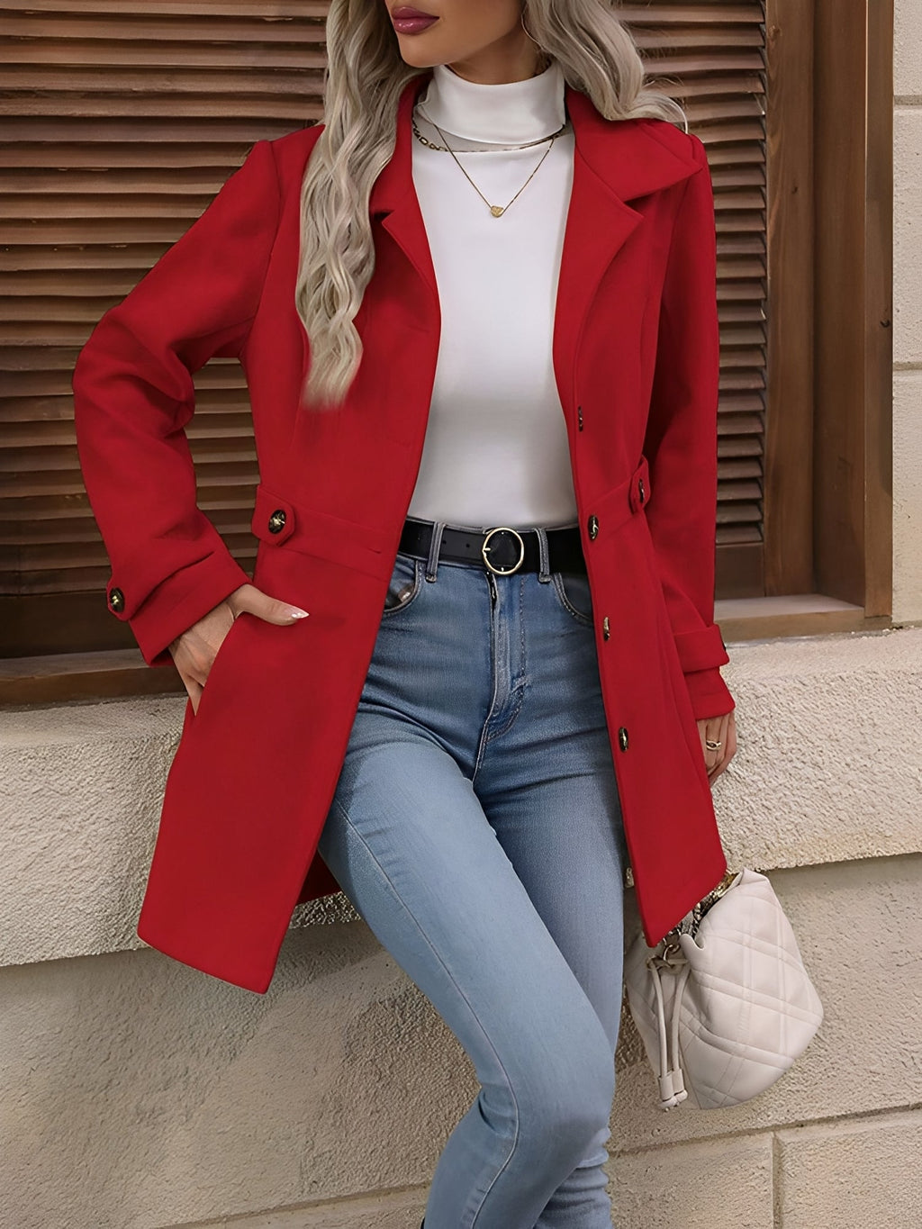 Camille | Women's Single-Breasted Trench Coat | Button Front · PNY