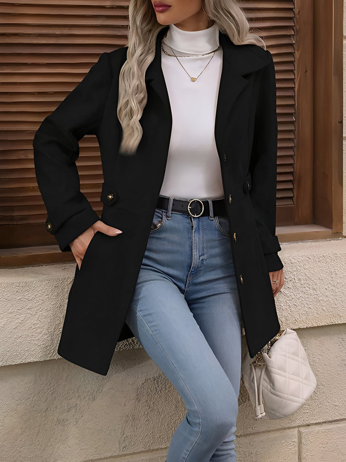 Camille | Women's Single-Breasted Trench Coat | Button Front · PNY