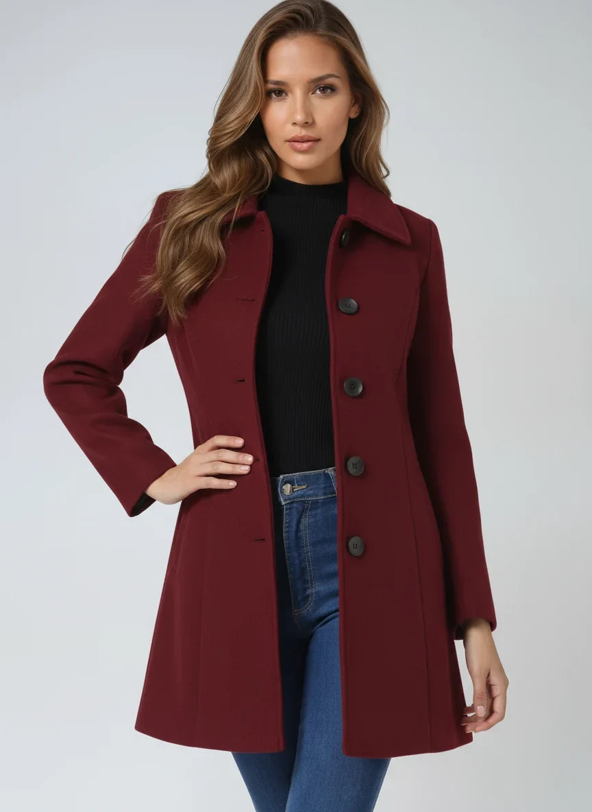 Charlotte | Women's Classic Coat | Button Front · PNY
