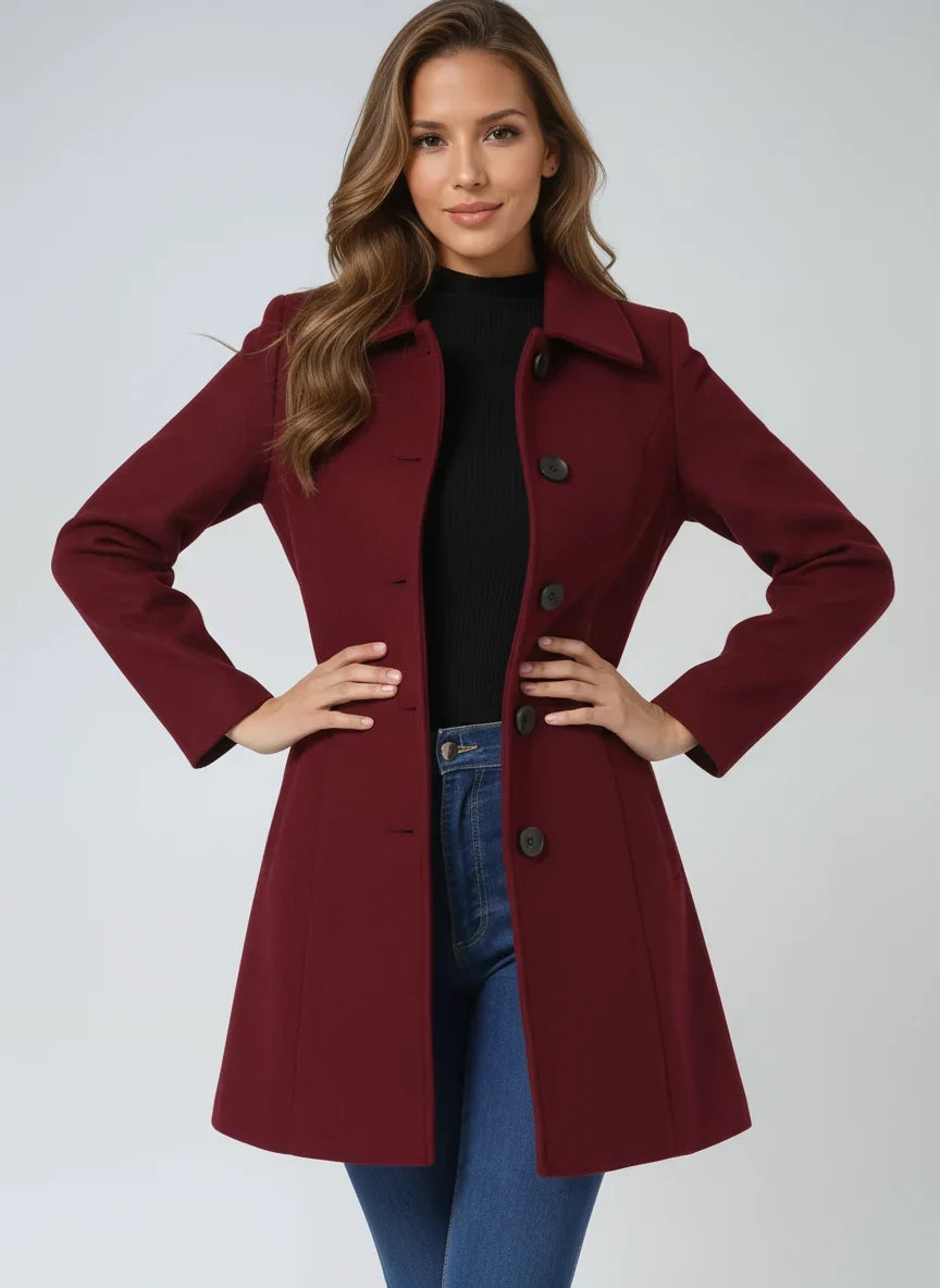 Charlotte | Women's Classic Coat | Button Front · PNY