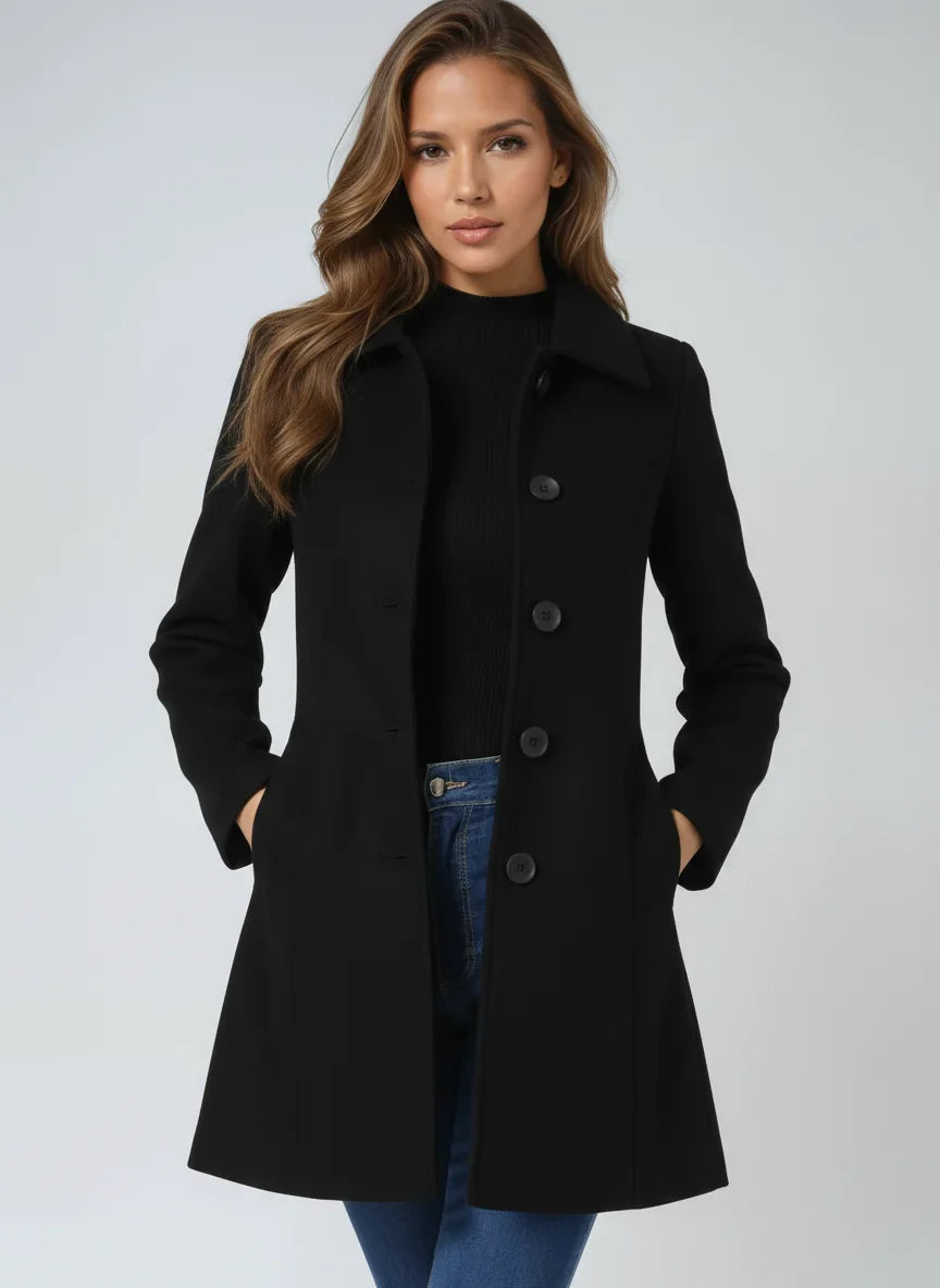 Charlotte | Women's Classic Coat | Button Front · PNY