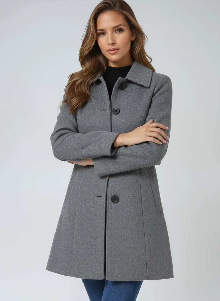 Charlotte | Women's Classic Coat | Button Front · PNY