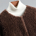 Charlotte | Women's Collarless Coat | Shearling · PNY