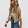 Charlotte | Women's Collarless Jacket | Tweed
