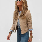 Charlotte | Women's Collarless Jacket | Tweed · PNY
