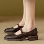Charlotte | Women's Mary Jane Flats | Buckle Strap · PNY