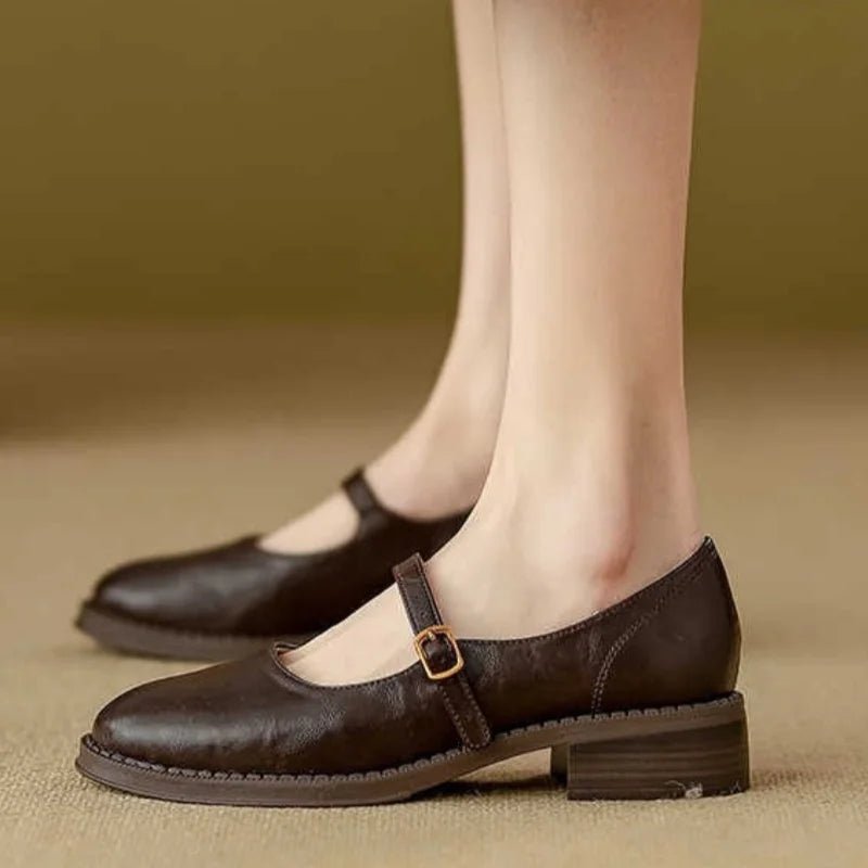 Charlotte | Women's Mary Jane Flats | Buckle Strap · PNY