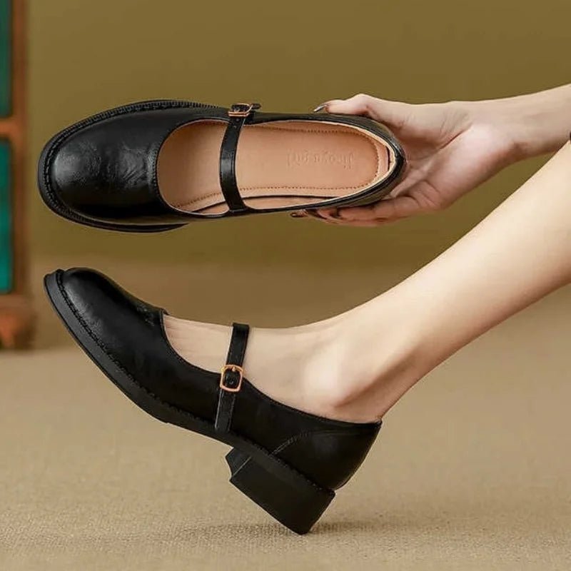 Charlotte | Women's Mary Jane Flats | Buckle Strap · PNY