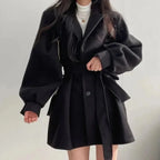 Charlotte | Women's Notch-Lapel Coat | Belted Waist · PNY