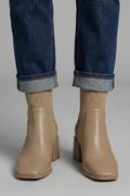 Chloe | Women's Block-Heel Boots | Ribbed Knit
