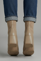 Chloe | Women's Block-Heel Boots | Ribbed Knit · PNY