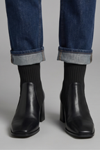 Chloe | Women's Block-Heel Boots | Ribbed Knit · PNY