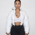 Chloe | Women's Cropped Puffer Jacket | Glossy Finish