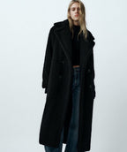 Chloe | Women's Longline Teddy Coat | Double-Breasted · PNY