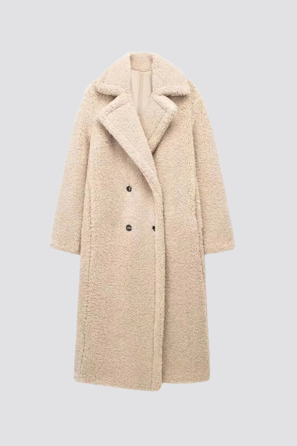 Chloe | Women's Longline Teddy Coat | Double-Breasted · PNY