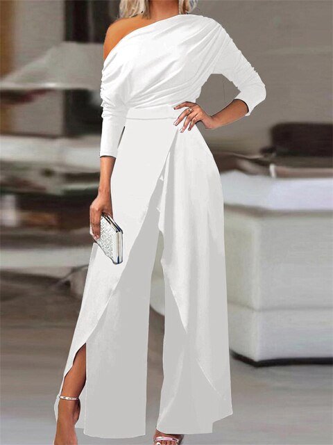 Chloe | Women's Off-Shoulder Jumpsuit | Wide-Leg · PNY
