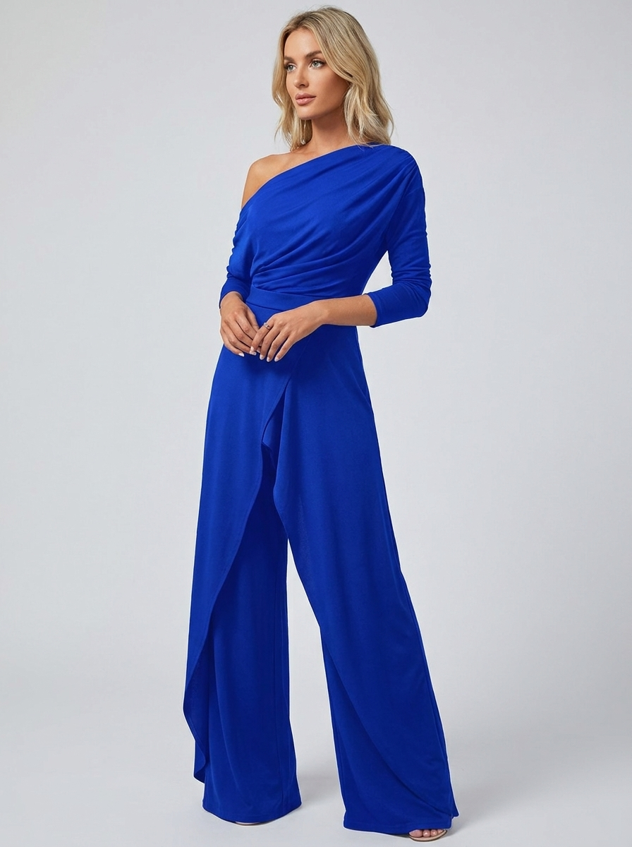 Chloe | Women's Off-Shoulder Jumpsuit | Wide-Leg - PNY