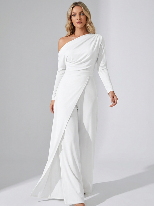 Chloe | Women's Off-Shoulder Jumpsuit | Wide-Leg - PNY