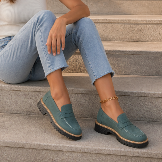 Chloe | Women's Platform Loafers | Penny Strap · PNY