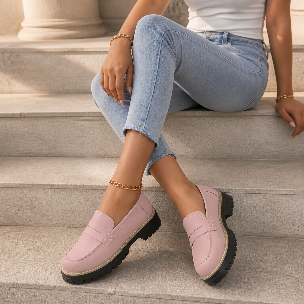 Chloe | Women's Platform Loafers | Penny Strap · PNY