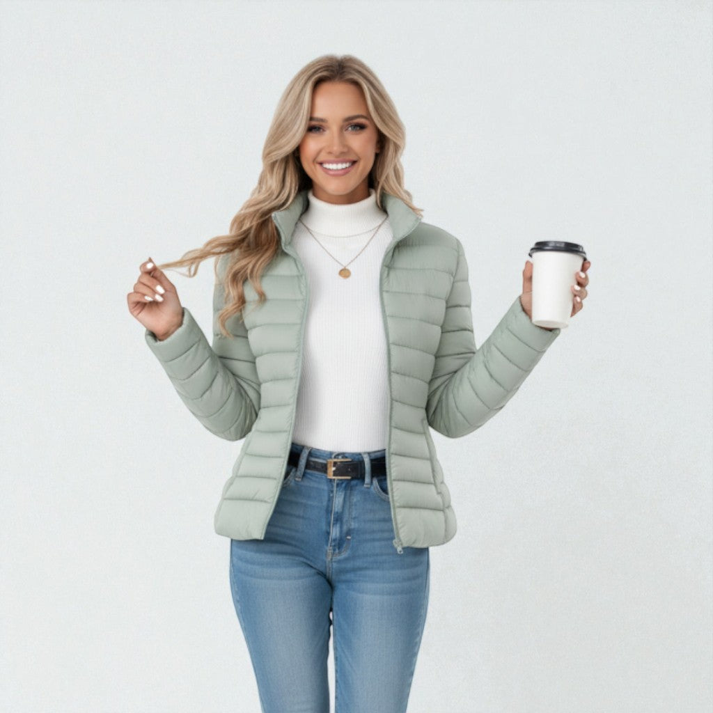 Chloe | Women's Quilted Puffer Jacket | Stand Collar · PNY