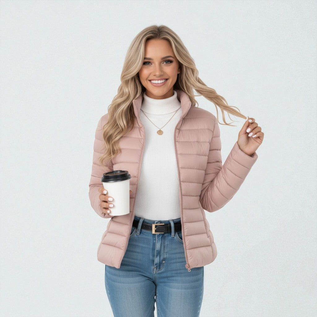 Chloe | Women's Quilted Puffer Jacket | Stand Collar · PNY