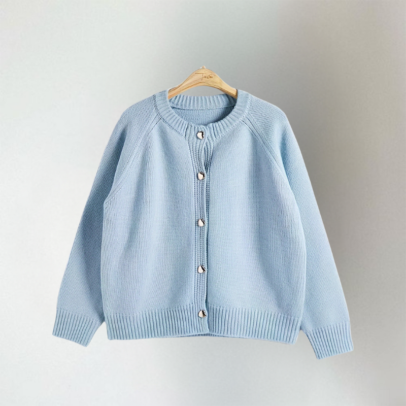 Claire | Women's Crewneck Cardigan | Button-Front · PNY
