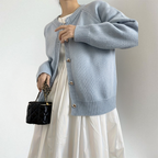 Claire | Women's Crewneck Cardigan | Button-Front · PNY