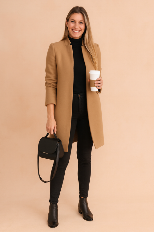 Claire | Women's Longline Coat | Open Front · PNY