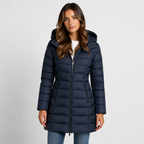Claire | Women's Longline Puffer Jacket | Hooded · PNY