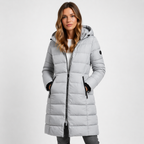 Claire | Women's Longline Puffer Jacket | Hooded · PNY