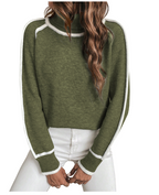 Claire | Women's Turtleneck Sweater | Contrast Trim · PNY