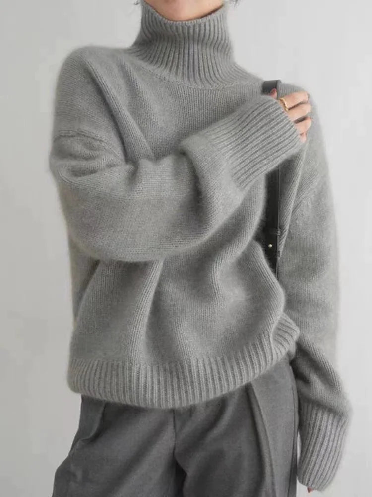 Claire | Women's Turtleneck Sweater | Ribbed Knit · PNY