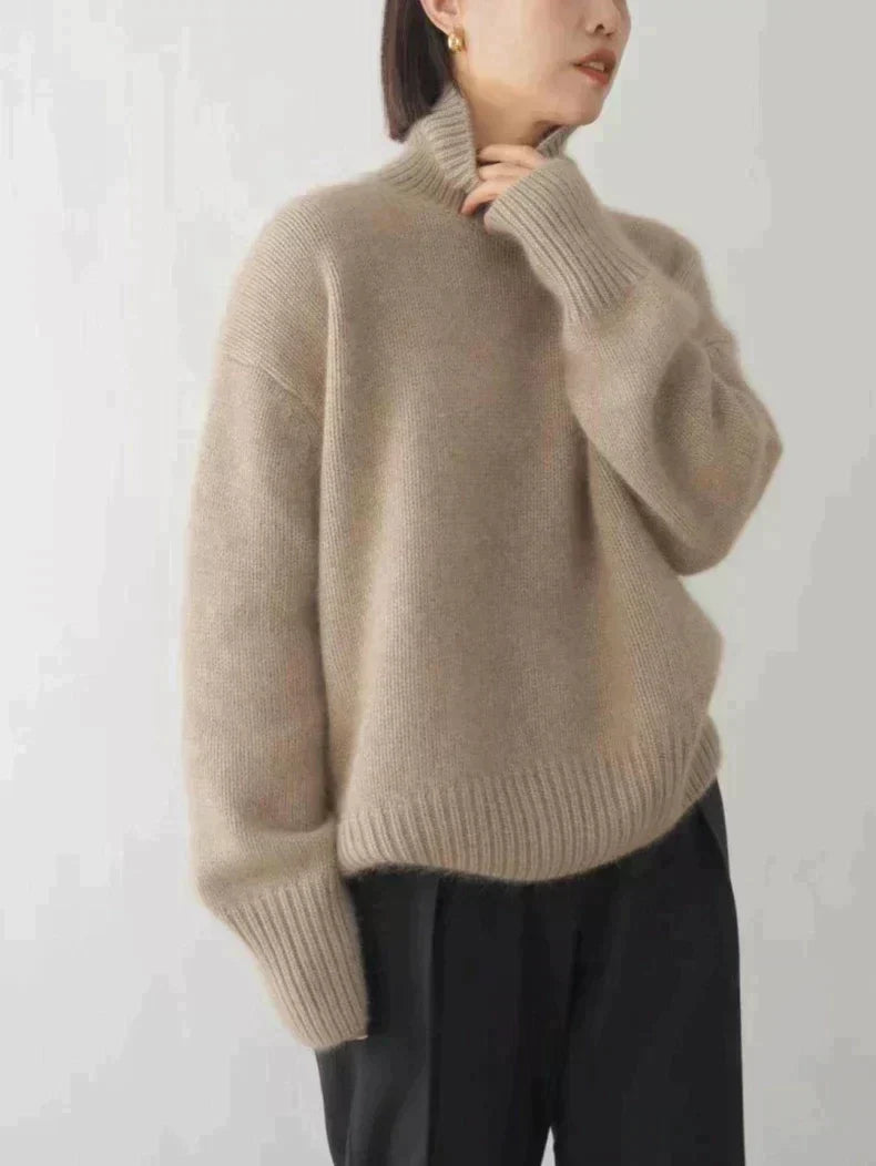 Claire | Women's Turtleneck Sweater | Ribbed Knit · PNY