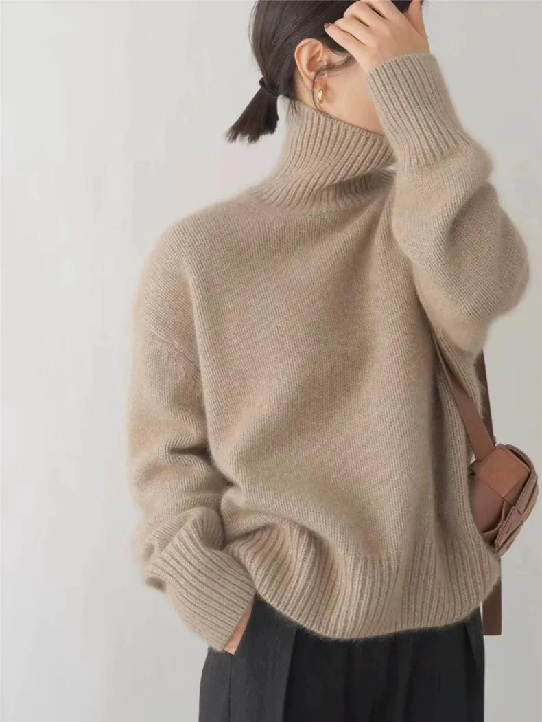Claire | Women's Turtleneck Sweater | Ribbed Knit · PNY
