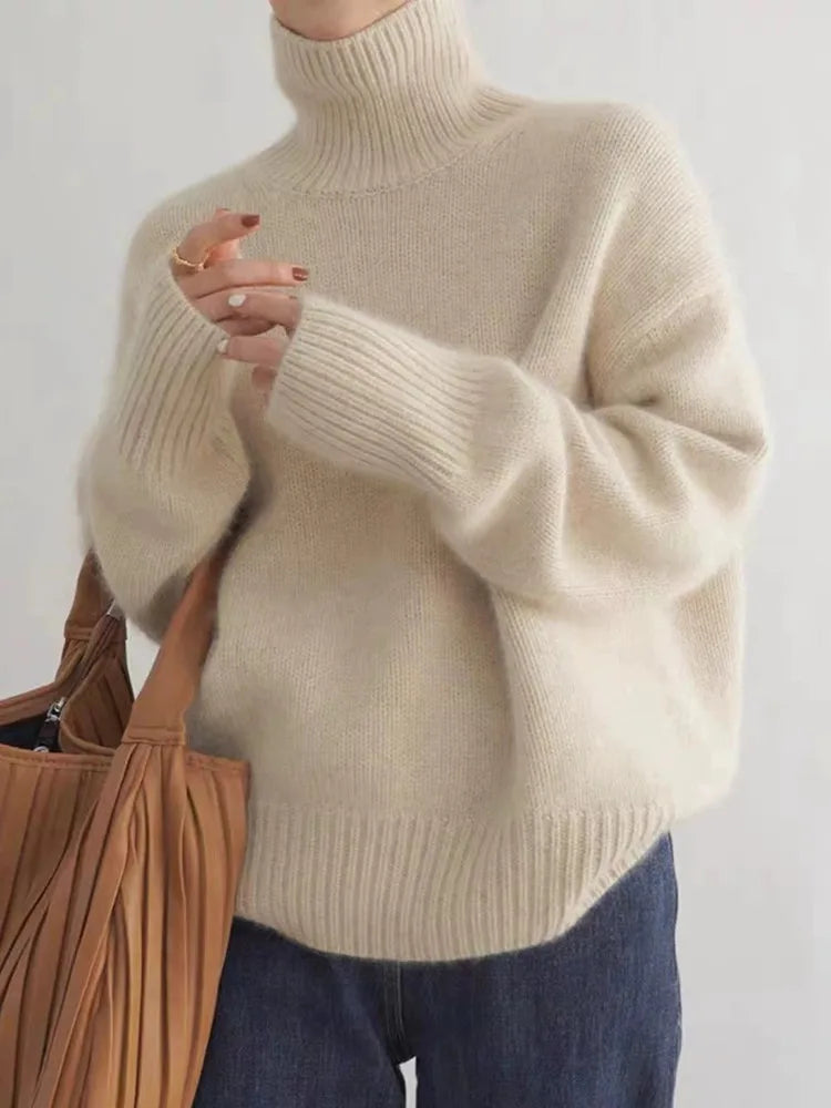 Claire | Women's Turtleneck Sweater | Ribbed Knit · PNY