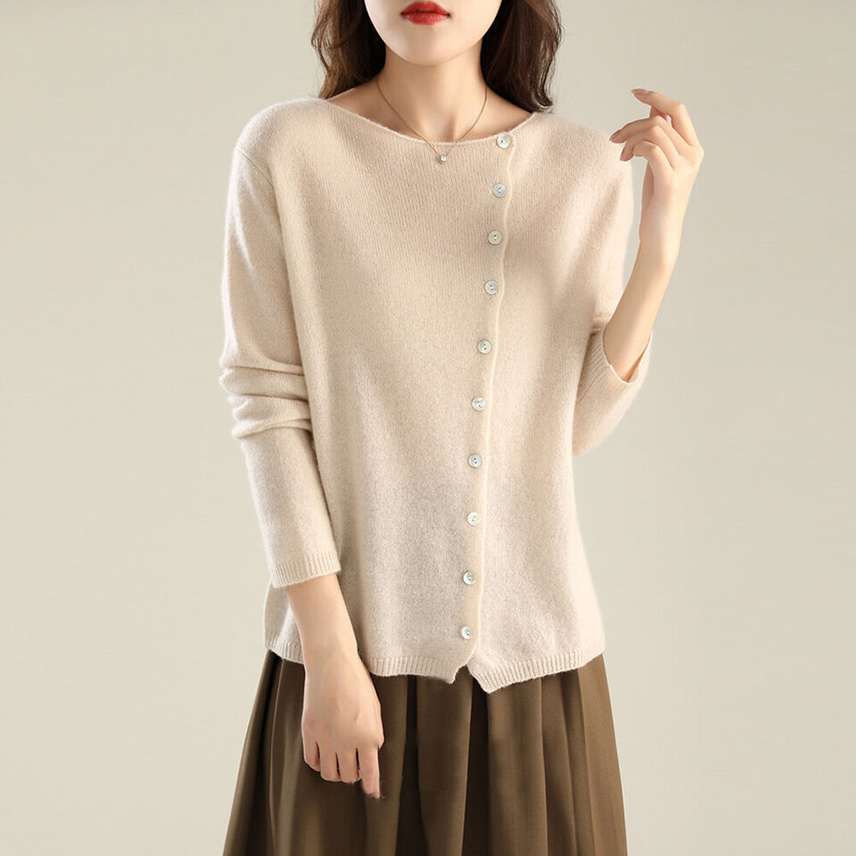 Clara | Women's Boat-Neck Cardigan | Button Front · PNY