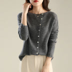 Clara | Women's Boat-Neck Cardigan | Button Front · PNY