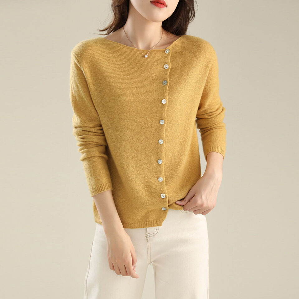 Clara | Women's Boat-Neck Cardigan | Button Front · PNY