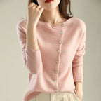Clara | Women's Boat-Neck Cardigan | Button Front · PNY
