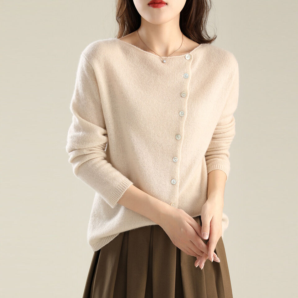Clara | Women's Boat-Neck Cardigan | Button Front · PNY