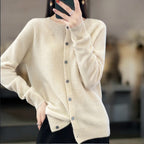 Clara | Women's Crewneck Cardigan | Button-Front · PNY